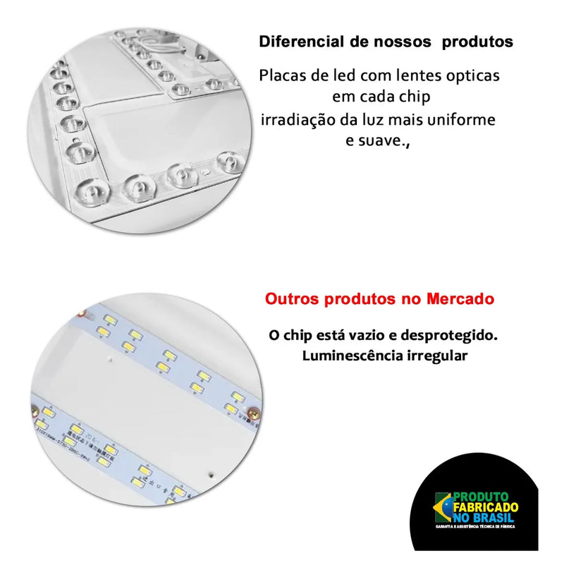 Kt5 Painel Led Quadrada Embutir 62x62 48w 6500k Branco Frio