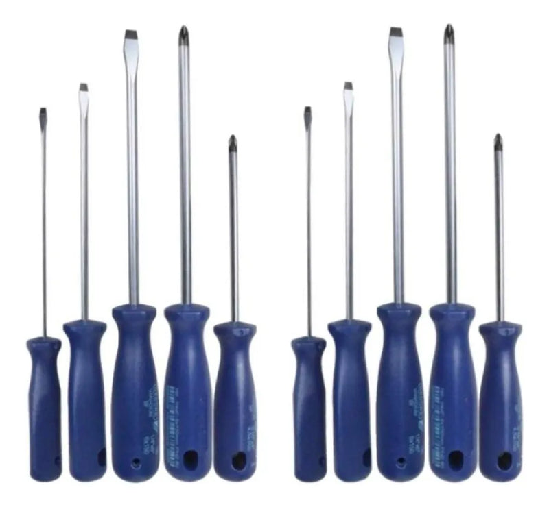 Jogo De Chaves De Fenda Simples E Cruzada 10 Peças Gedore