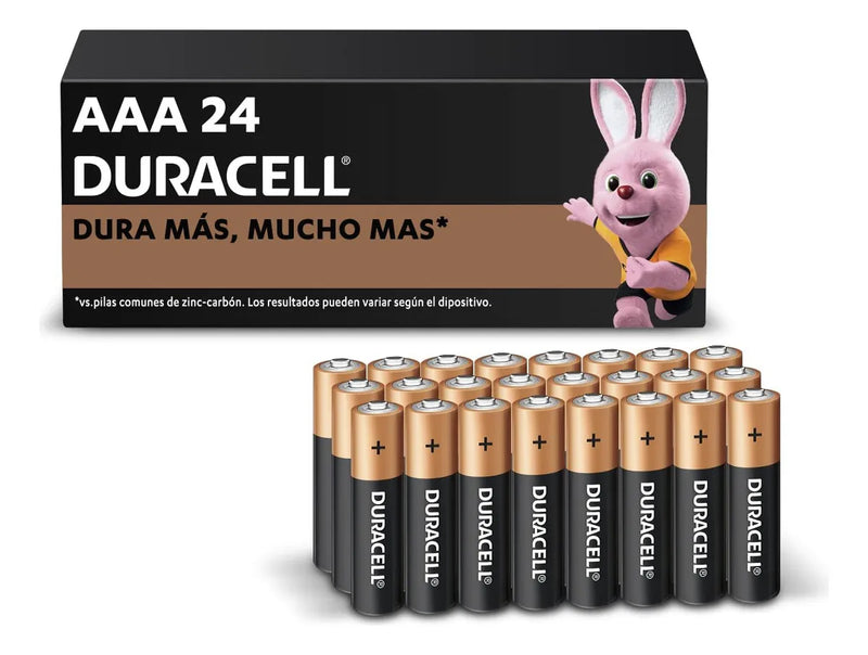 Pilha AAA Duracell Alcalina MN2400B24 Cilíndrica - kit de 24 unidades
