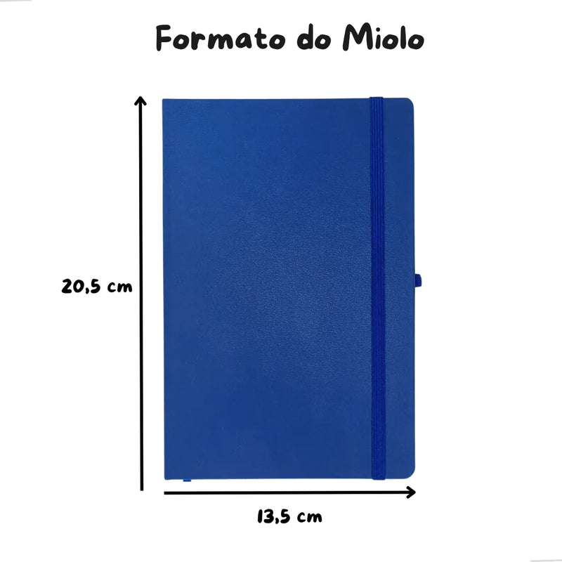 Caderneta Anotação A5 Executiva Tipo Moleskine Couro Sint.