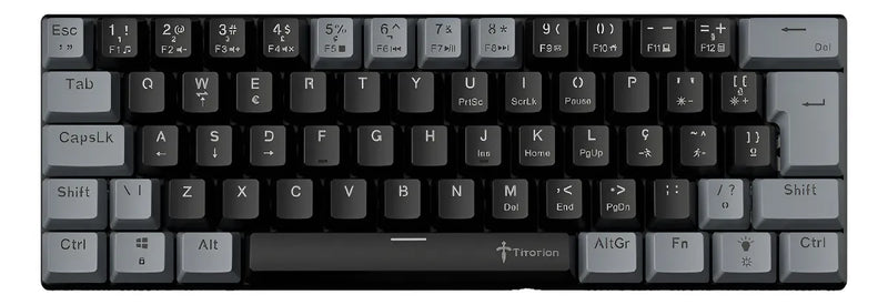 Teclado Mecânico Gamer 60% Switch Brow Red Pc Computador Switch Marron Português Brasil - Titorion