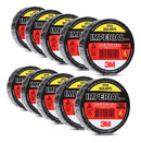 Fita Isolante Imperial 3m 18mm X 20 Metros Preta 10 Unidades Cor Preto Lisa