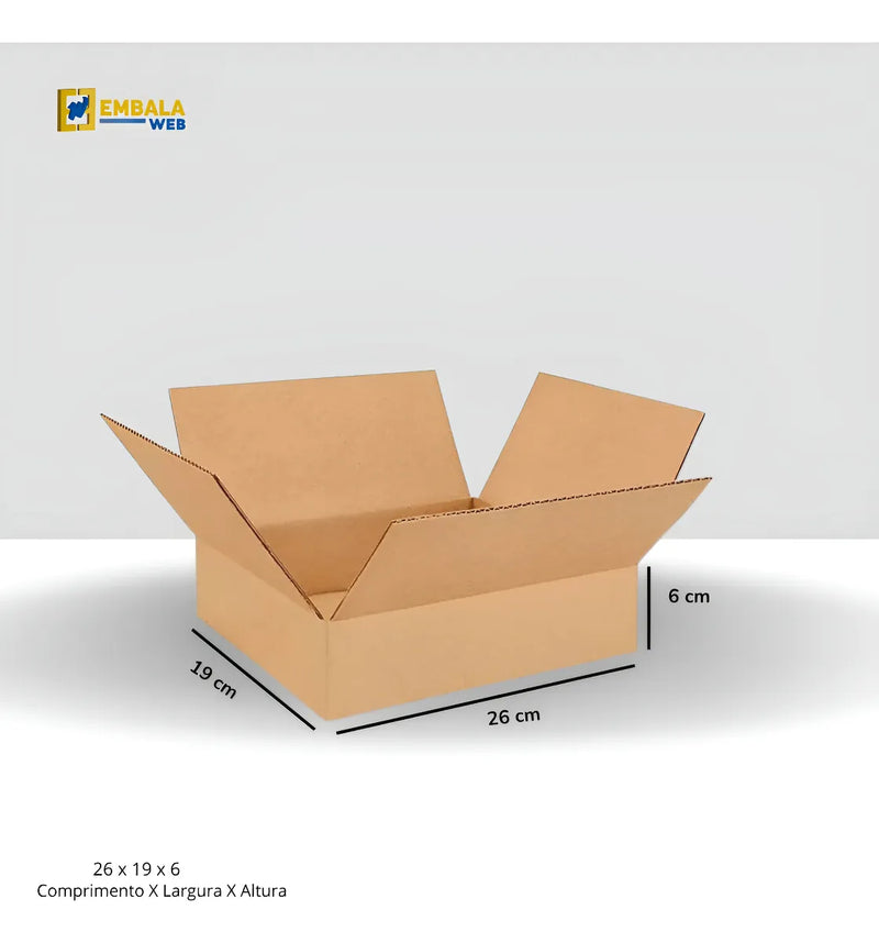 50 Caixas De Papelão Maleta Caixinha Correio 26x19x6