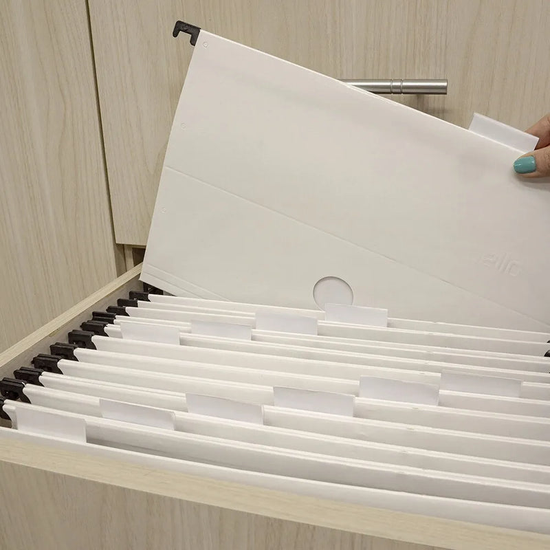 Pasta Suspensa Delloplus Pacote Com 6 Unidades Branca Dello