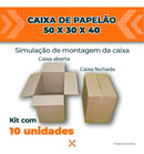 Caixa de embalagem Uv Embalagens Caixas Mudança 50x30x40 UV 40cm de altura x 30cm de lagura x 50cm de profundidade - Kit x 10u