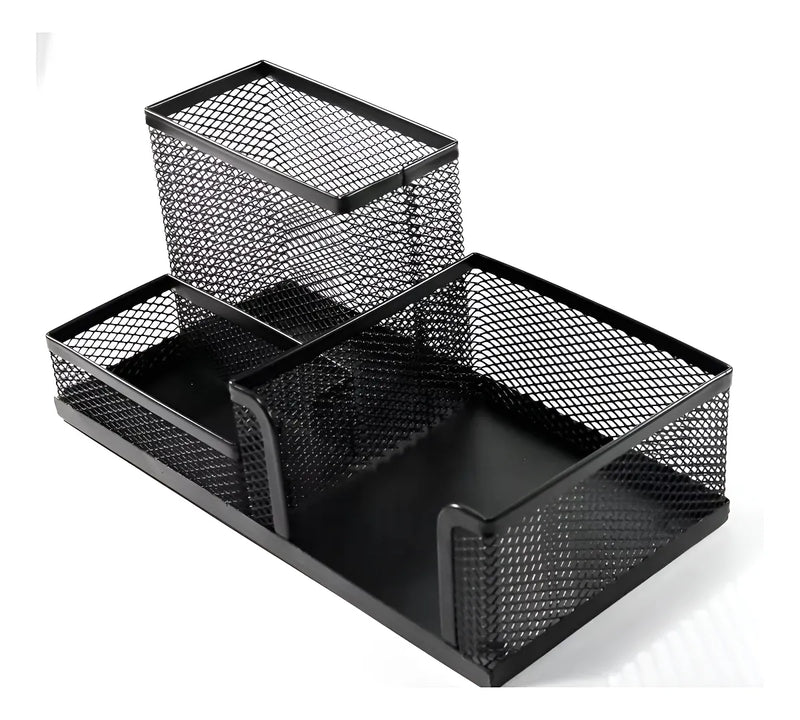 Organizador De Mesa Telado Escritório Porta Lápis Canetas Trecos Aramado