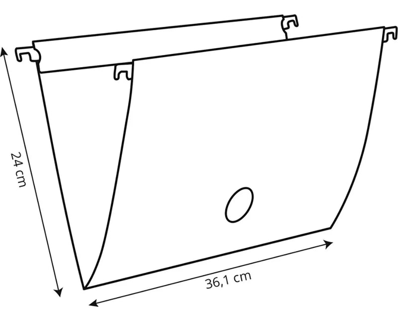 Pasta Suspensa Delloplus Pacote Com 6 Unidades Branca Dello