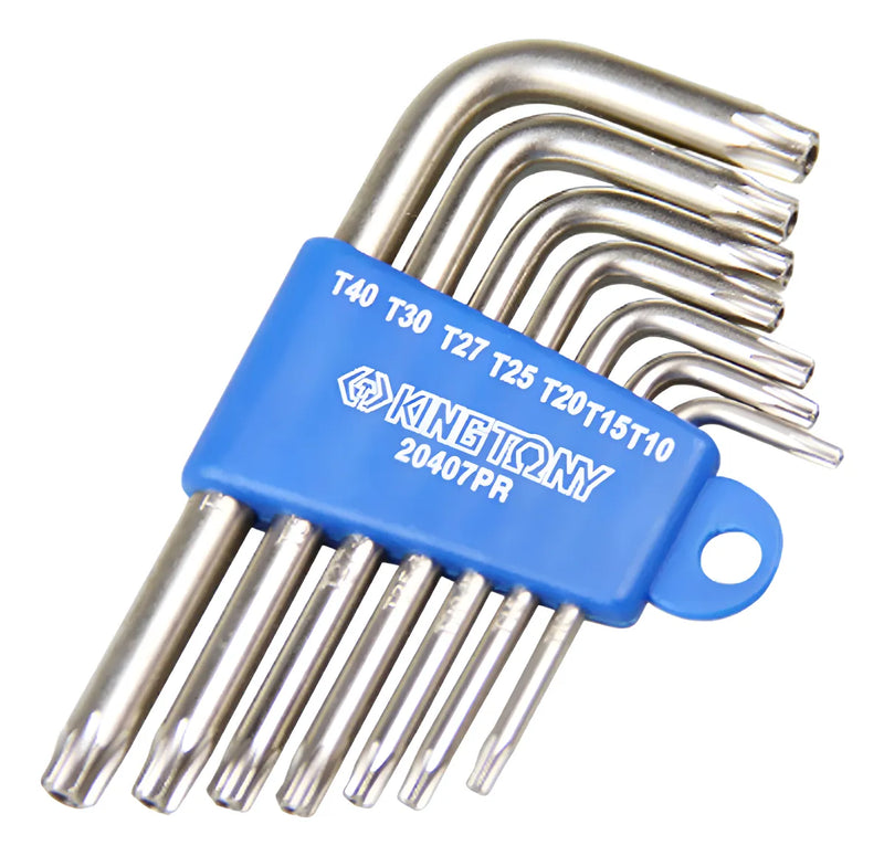 Jogo De Chaves Em L Perfil Tork Com Guia 7 Peças King Tony - Prateado