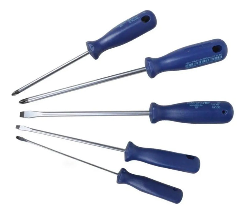 Jogo De Chaves De Fenda Simples E Cruzada 10 Peças Gedore