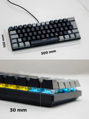 Teclado Mecânico Gamer 60% Switch Brow Red Pc Computador Switch Marron Português Brasil - Titorion