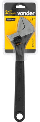 Chave Inglesa Ajustável Fosfotizada 12 Vonder Profissional Cor Preto