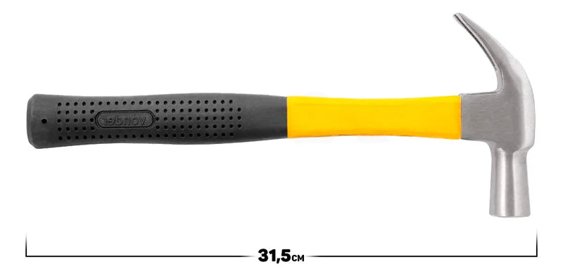 Martelo Unha 27 Mm Cabo De Fibra Emborrachada Vonder