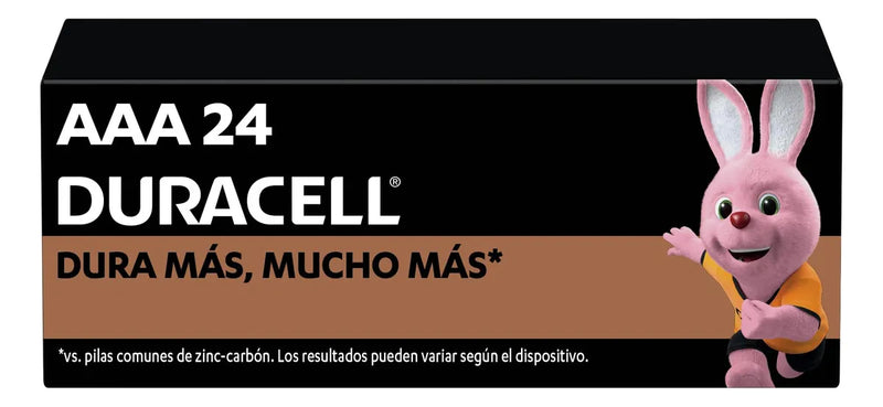 Pilha AAA Duracell Alcalina MN2400B24 Cilíndrica - kit de 24 unidades