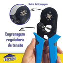 Kit Alicate Crimpador Descascador Decapador Cortador De Fios E Cabos 0,2mm² Até 6mm² 1200 Terminais Ilhós Tubular Eletricista Several Importados