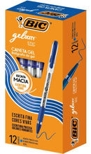 Caneta Gel Bic Gelocity Azul Caixa Com 12