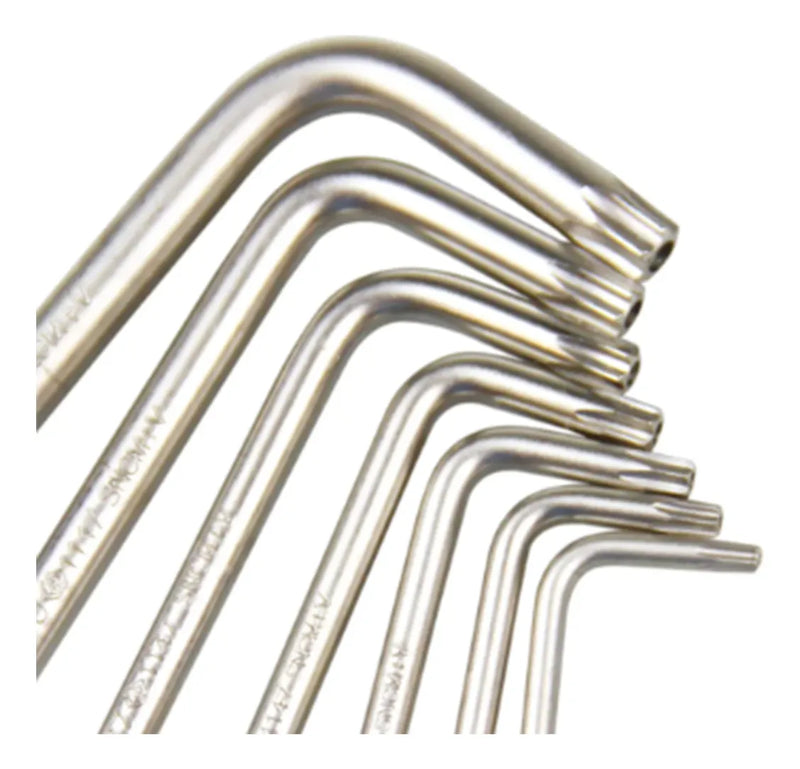 Jogo De Chaves Em L Perfil Tork Com Guia 7 Peças King Tony - Prateado