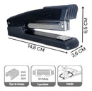 Kit Grampeador Ge-5050 50 Fls + Grampo 24/8 (5000 Grampos) Cor Cinza-escuro