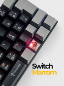 Teclado Mecânico Gamer 60% Switch Brow Red Pc Computador Switch Marron Português Brasil - Titorion