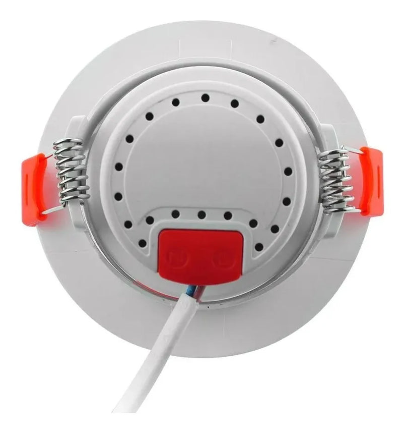 Kit 10 Spot Led 9w Redondo Direcionável Embutir Gesso Sanca
